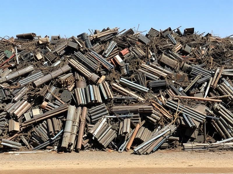 Scrap metal recycling at a business facility