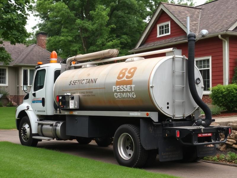Septic tank clearance service in progress