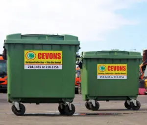 Rear-load waste collection at a commercial property