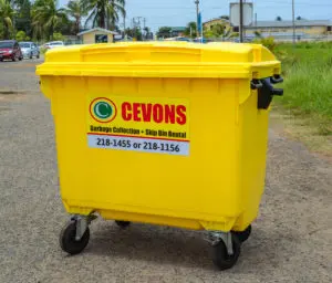 CEVONS commercial waste collection at a Guyana business